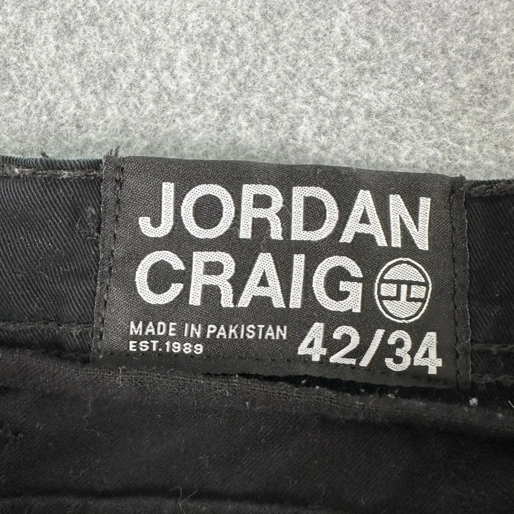 Jordan Craig Cargo Pants Men 42/34 Black 5656M.2 Cotton Utility Tactical Pockets
